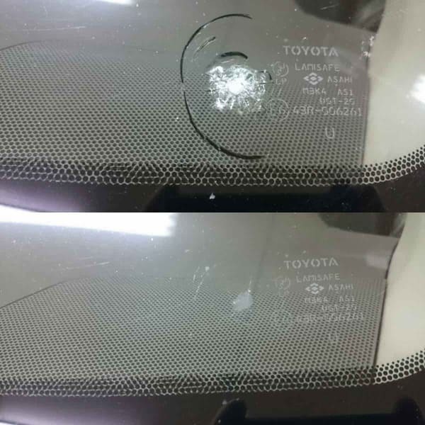 Фото ремонта лобового стекла фото до и после