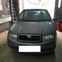 Замена лобового стекла Skoda Fabia фото до работы фото