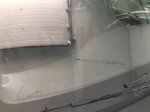 Фото трещины на лобовом стекле MERCEDES